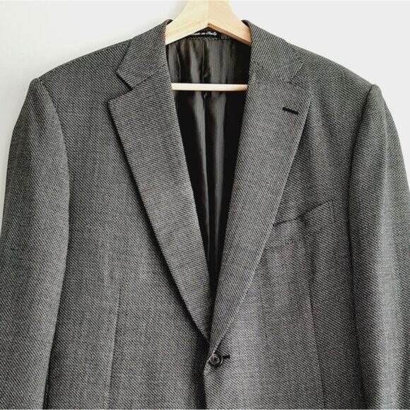 PAL ZILERI Italy Suit Jacket 100% Wool Grey Men's Sz 42 R - Picture 2 of 16